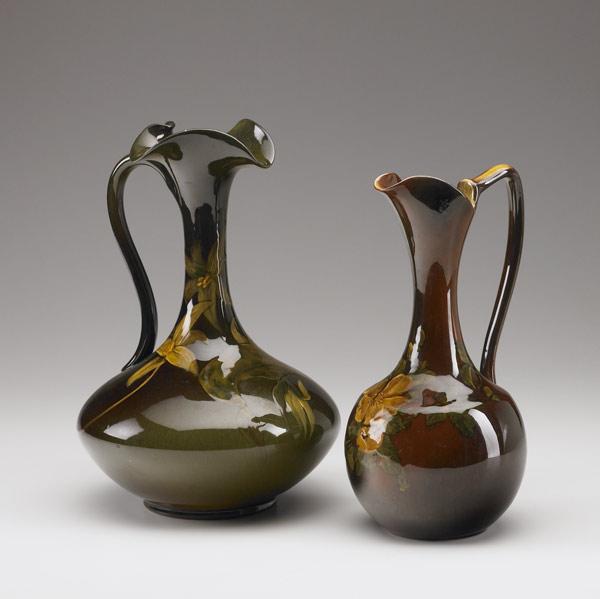 Appraisal: ROOKWOOD Two Standard glaze ewers by A M Valentien and