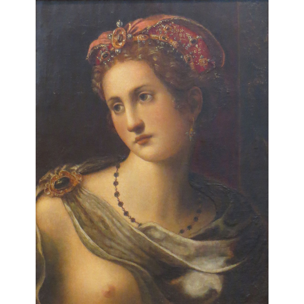 Appraisal: Florentine School th Century Lady in Antique Dress Oil on