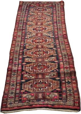 Appraisal: A Kazak Runner Approx '- x '- Medium thick dense