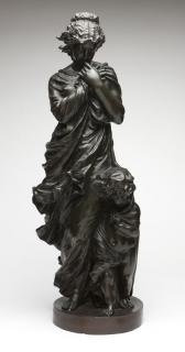 Appraisal: A bronze sculpture mother and child Late th early th