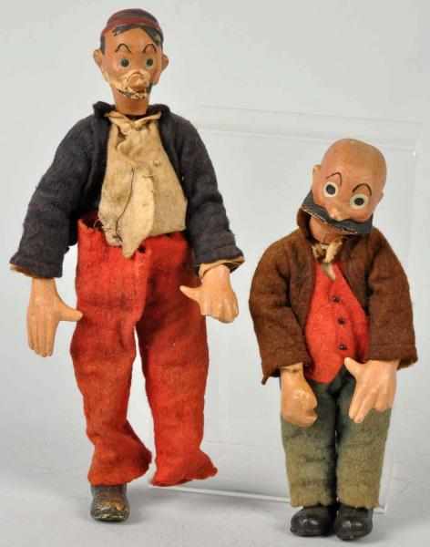 Appraisal: Lot of Swiss Jointed Mutt Jeff Figures Original clothing Jeff