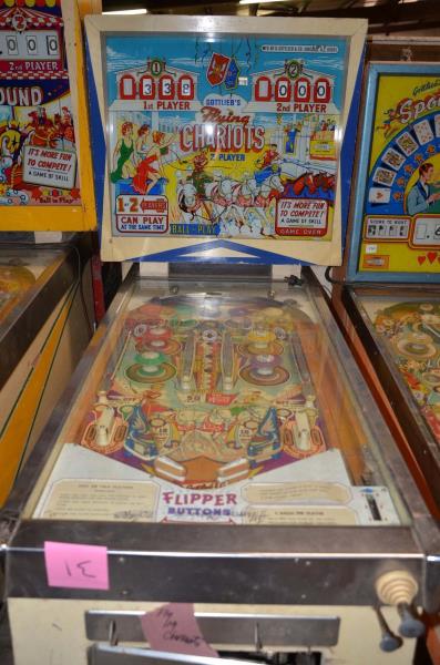 Appraisal: Gottlieb Flying Chariots Playfield Very good Backglass Fair Cabinet Good