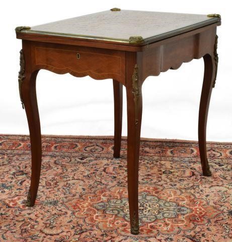 Appraisal: French Louis XV style mahogany metamorphic games table early th