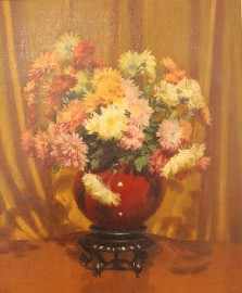 Appraisal: Carl Hampel - Still Life oil on canvas on board