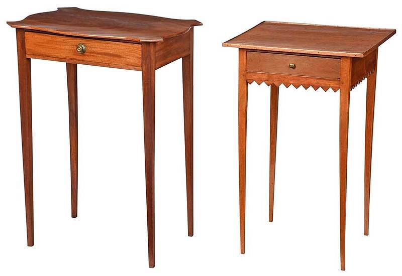 Appraisal: Two American Federal Side Tables New England early th century