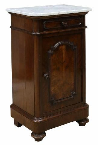 Appraisal: French Louis Philippe period marble-top nightstand mid th c mixed