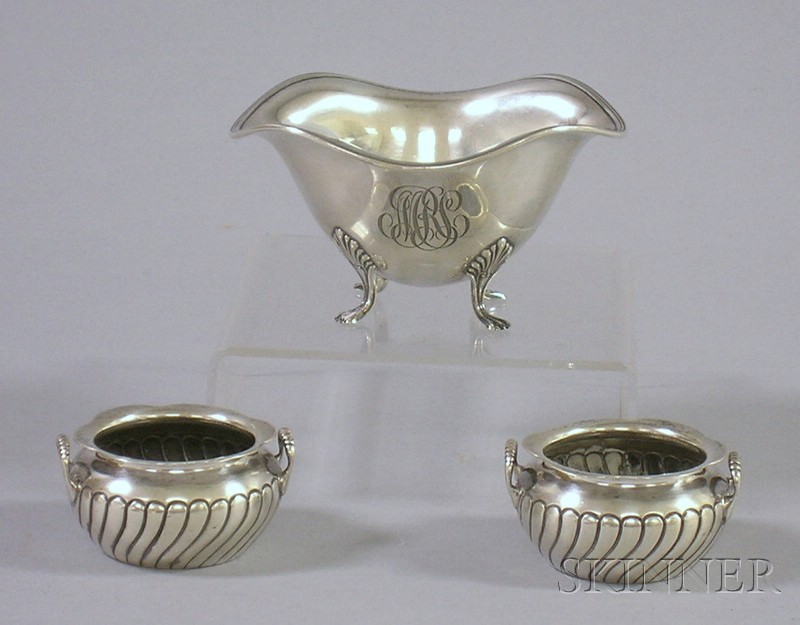 Appraisal: Pair of Dominick Haff Silver Salts and a Watson Company