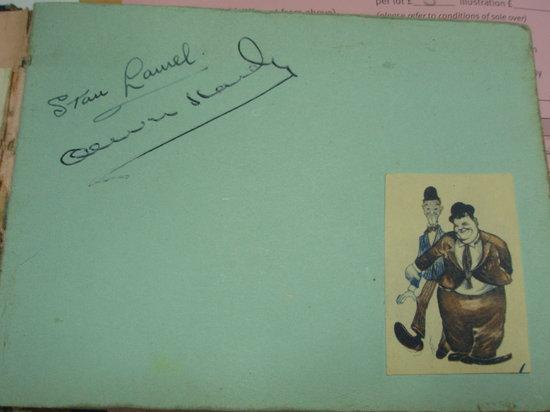 Appraisal: An album of autographs including Gracie Fields Stan Laurel Oliver