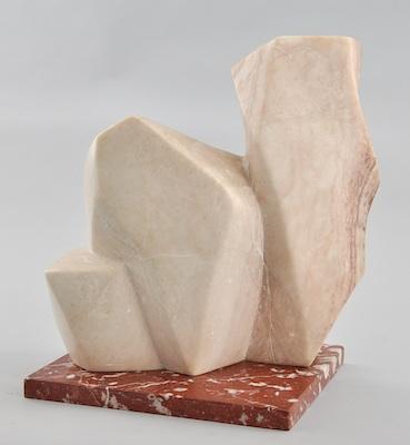 Appraisal: An Unsigned Marble Sculpture Carved from a solid block of