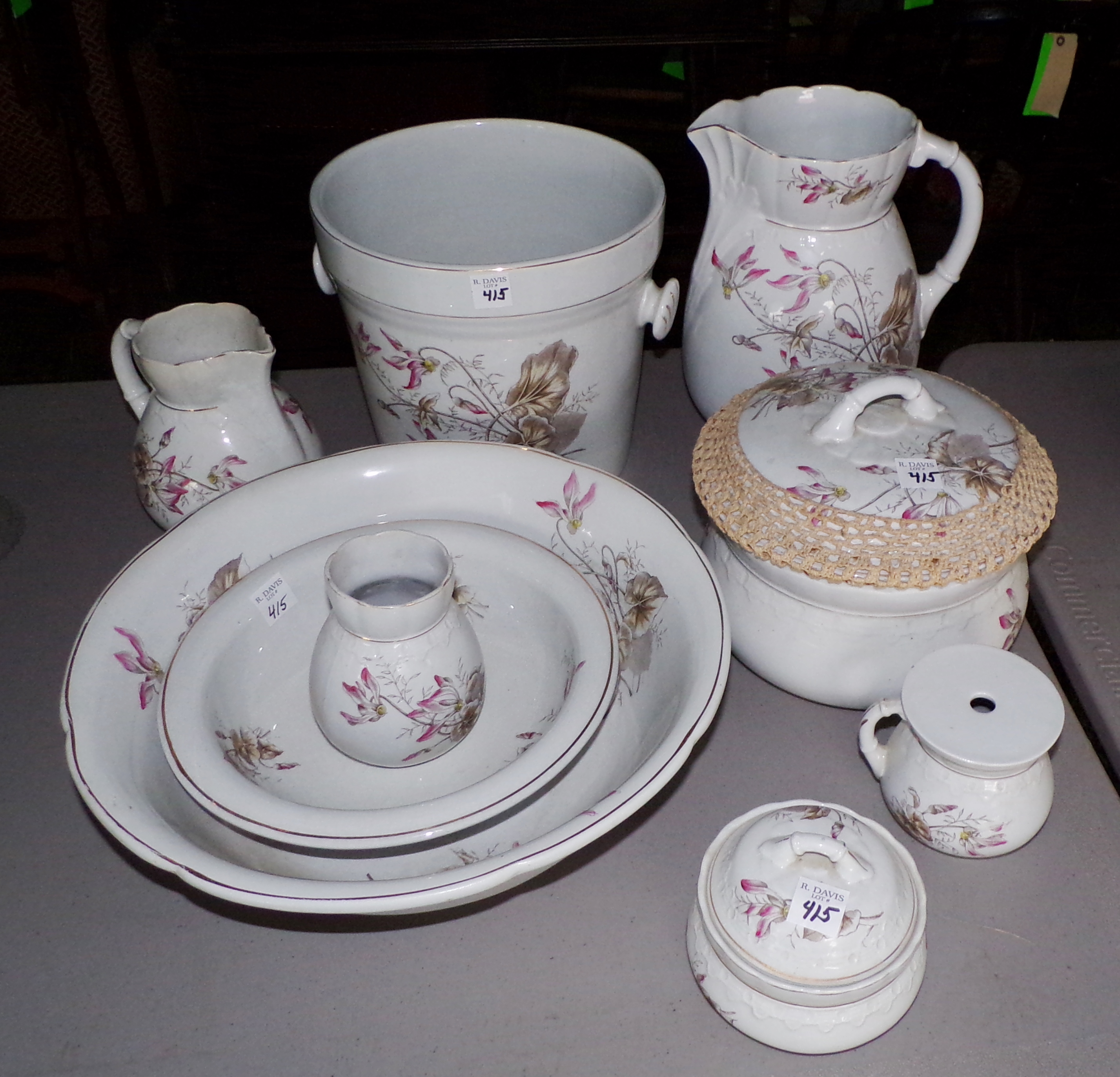 Appraisal: Ironstone china -pc wash set- including wash bowl and pitcher