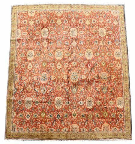 Appraisal: Hand-tied Indo-Persian rug approx ' l ' w Provenance A