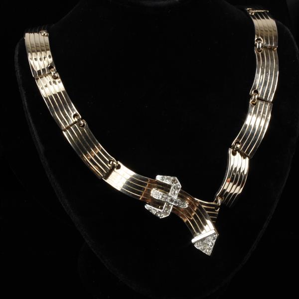 Appraisal: Marboux Rhinestone Belt Buckle Necklace