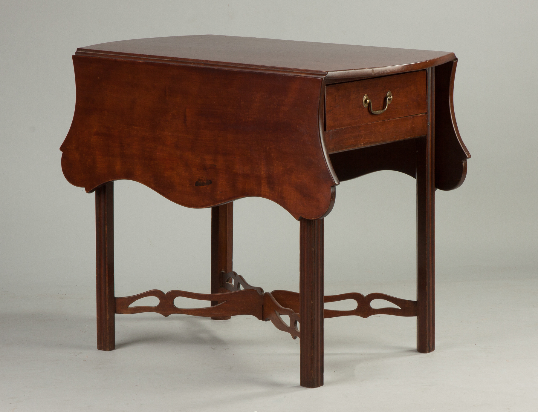 Appraisal: Chippendale Pembroke Drop Leaf Table th cent Cherry shaped top