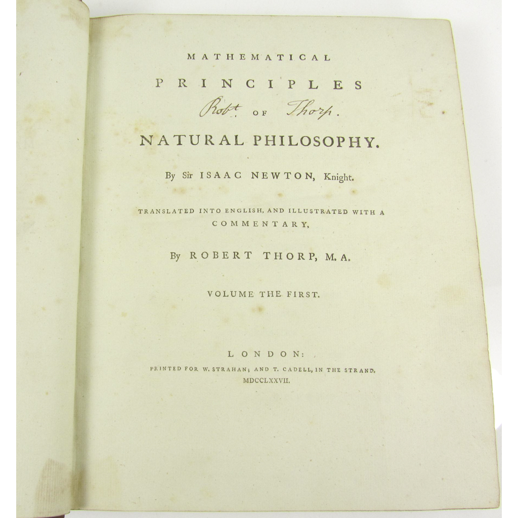 Appraisal: Newton Isaac Mathematical Principles of Natural Philosophy Translated into English