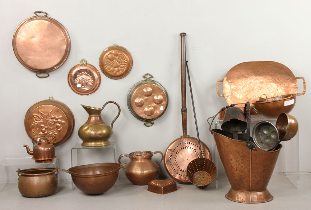 Appraisal: - Lot of th th C Copper Items Lot of