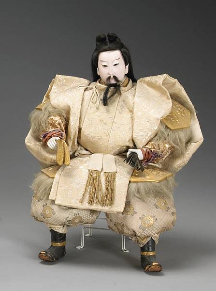 Appraisal: A large musha ningyo doll Early th Century Representing Jimmu