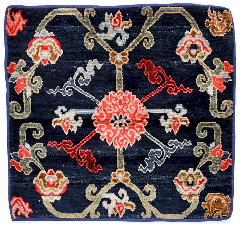 Appraisal: Antique Tibetan Meditation Sitting Rug ' '' x ' ''