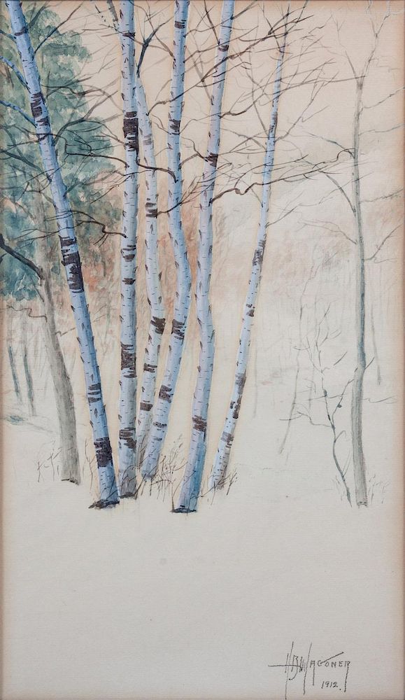 Appraisal: Harry B Wagoner American - Aspens in Winter Harry B