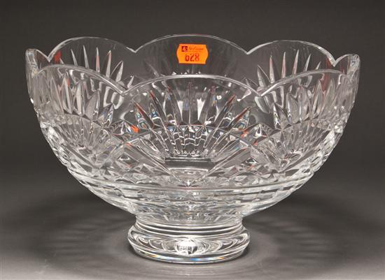 Appraisal: Waterford cut and molded crystal centerpiece bowl in H in