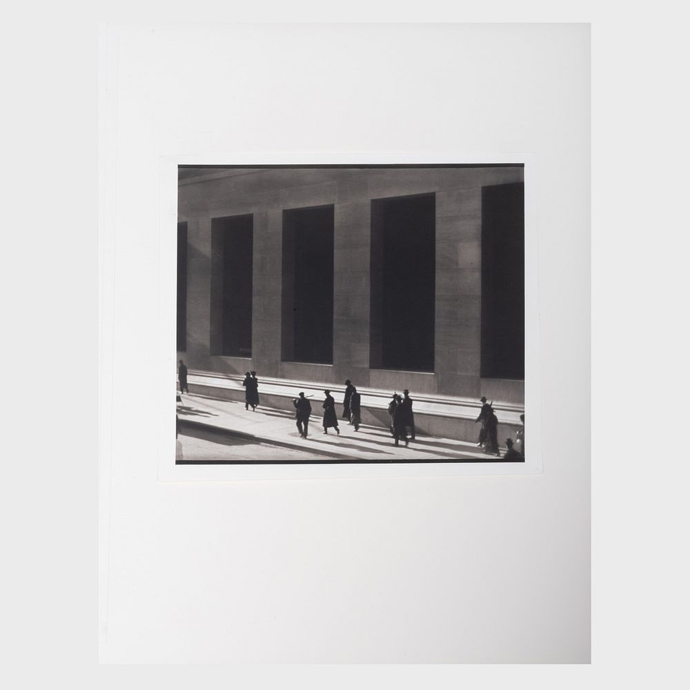 Appraisal: Paul Strand - Wall Street The platinum print printed in