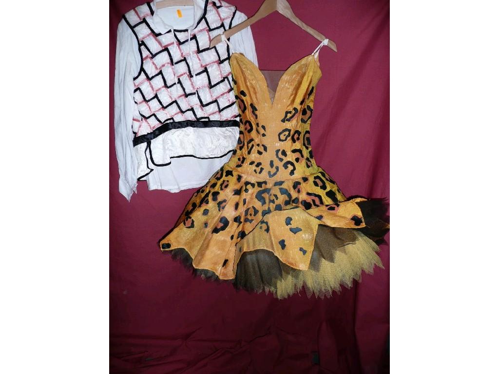 Appraisal: Quality theatre costumes - a ballet shot silk leopard design