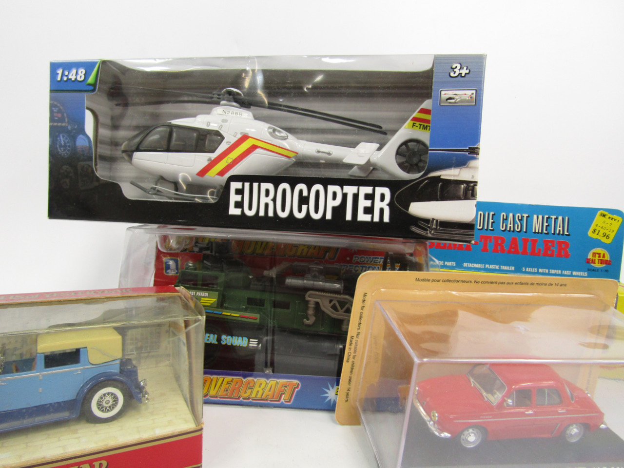 Appraisal: Mixed die cast vehicles a battery operated action hovercraft Eurocopter