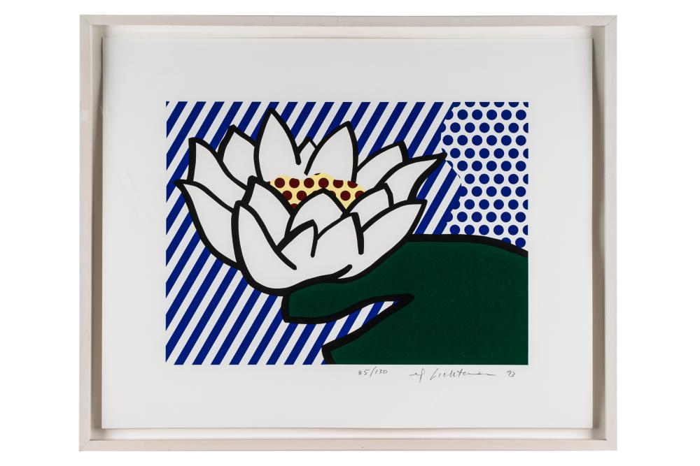 Appraisal: ROY LICHTENSTEIN - WATER LILY five color screenprint signed and