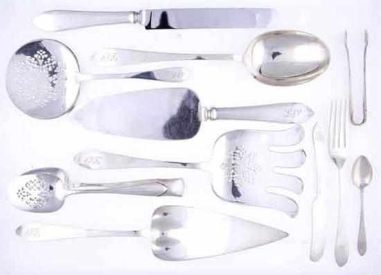 Appraisal: Tiffany Co Queen Anne pattern sterling flatware New York circa