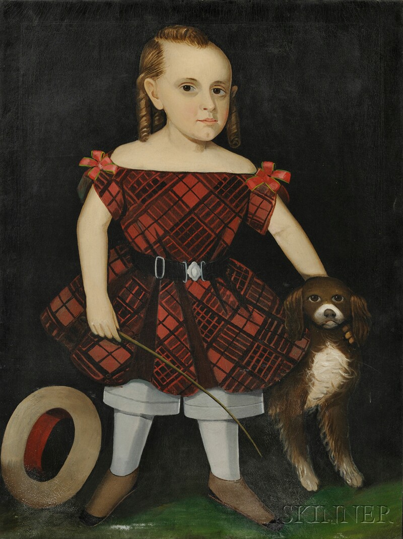 Appraisal: Attributed to Ammi Phillips American - Portrait of a Boy