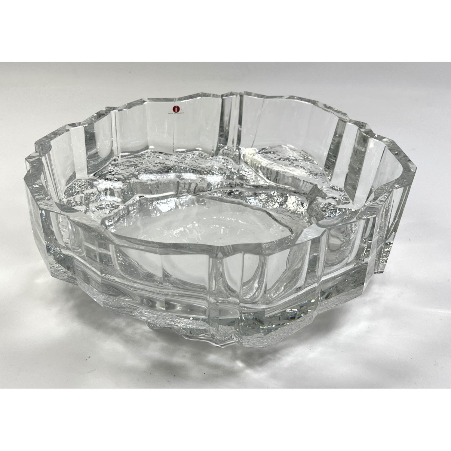 Appraisal: TIMO SARPANEVA for IITTALA Crystal Bowl Made in Finland Dimensions