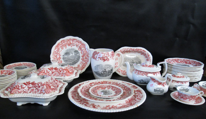 Appraisal: COPELAND SPODE BEVERLEY CHINA SET one hundred thirty-six pieces comprised