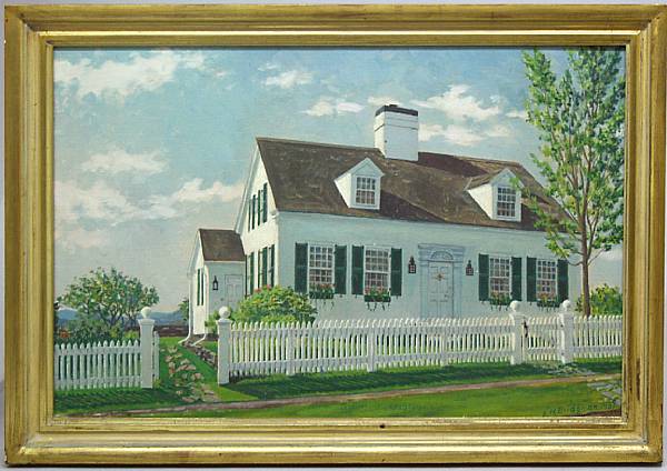 Appraisal: A pair of framed pictures of Minden Cottage Craftsbury Common