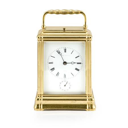 Appraisal: French Gilt-Metal Carriage Clock Estimate -