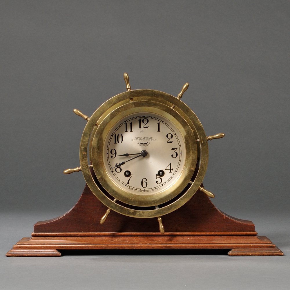 Appraisal: Seth Thomas Mayflower Model Ship's Bell Clock Thomaston Connecticut c