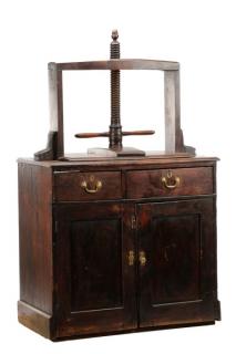 Appraisal: Early American Oak Book Press Cabinet American late th century