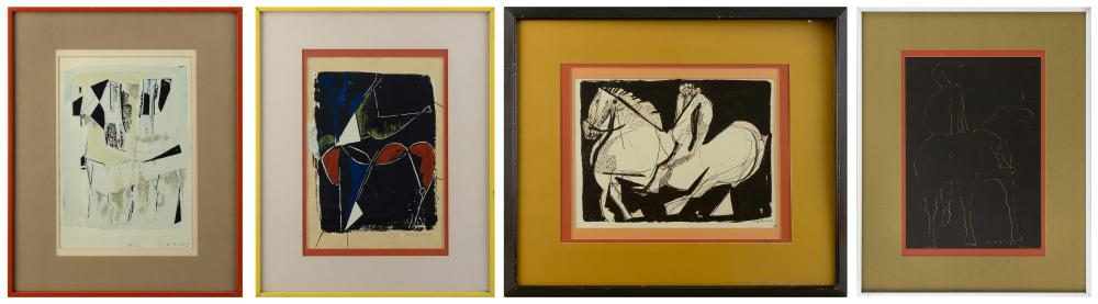 Appraisal: FOUR COLOR LITHOGRAPHS AFTER MARINO MARINI Unsigned Dimensions From x