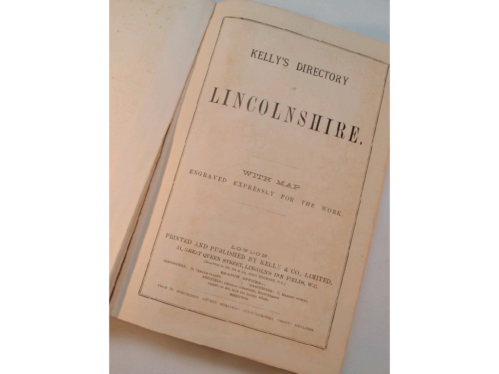 Appraisal: A Kelly's directory of Lincolnshire