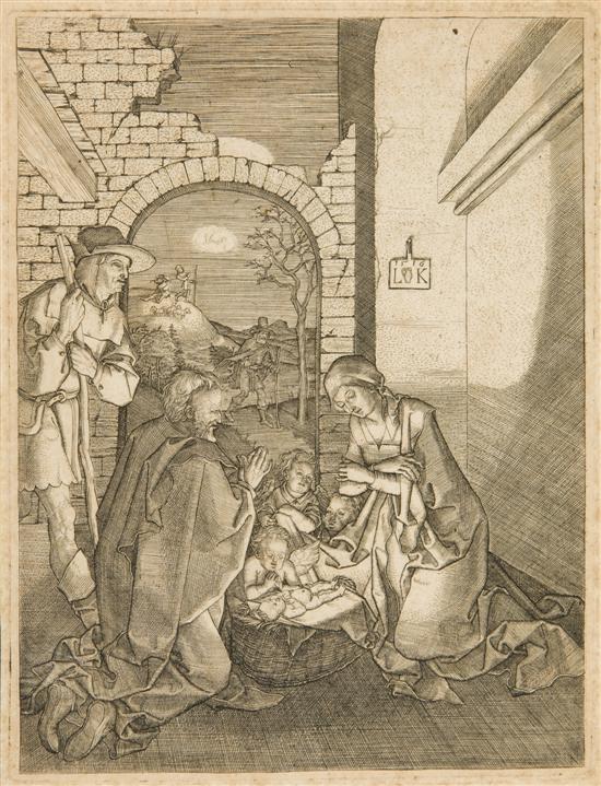 Appraisal: Krug Ludwig Ger ca - Nativity Engraving dated in image