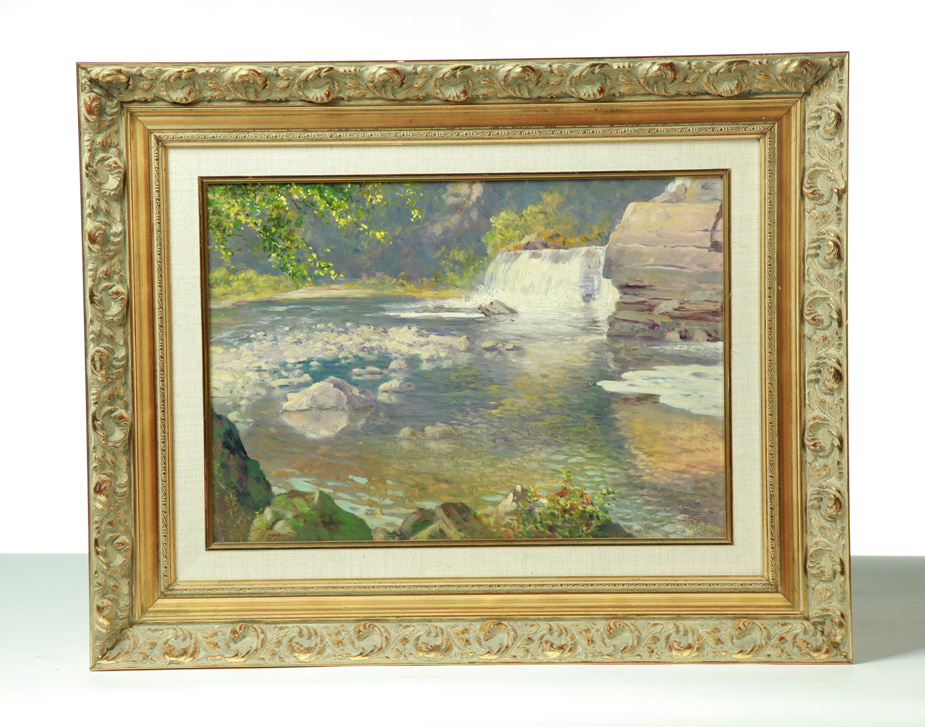 Appraisal: FRAMED OIL ON MASONITE LANDSCAPE BY INDIANA ARTIST HEIDEN Impressionistic