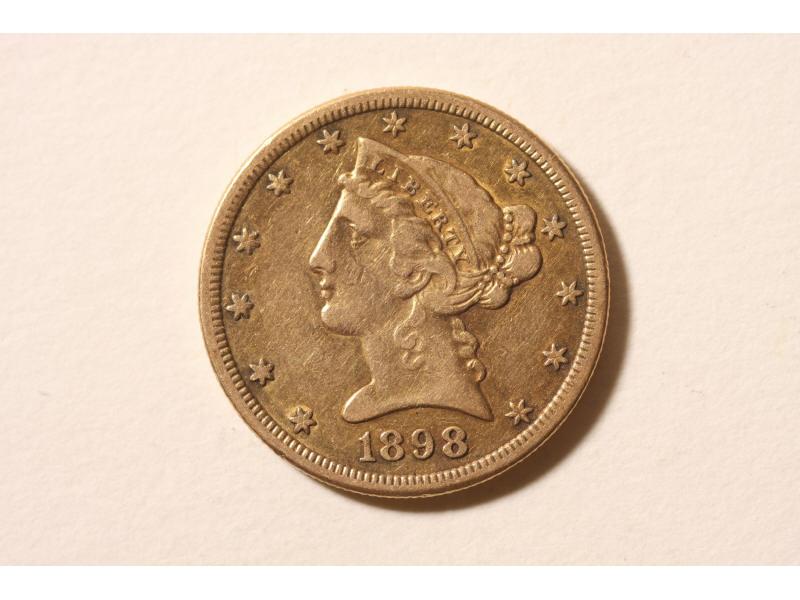 Appraisal: -S Liberty Gold Half Eagle Fine dig on cheek Collection