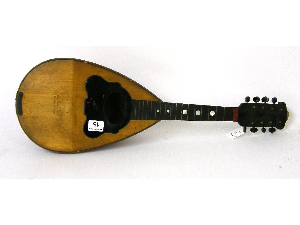 Appraisal: Early th century Neapolitan mandolin by and labelled Cav Giovanni