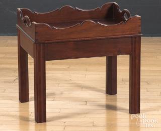 Appraisal: Two bench made walnut tables by S Yezerski together with