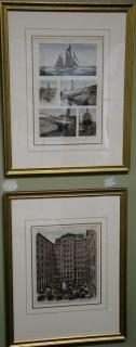 Appraisal: Set of nine framed Harper's Weekly hand colored engravings ss