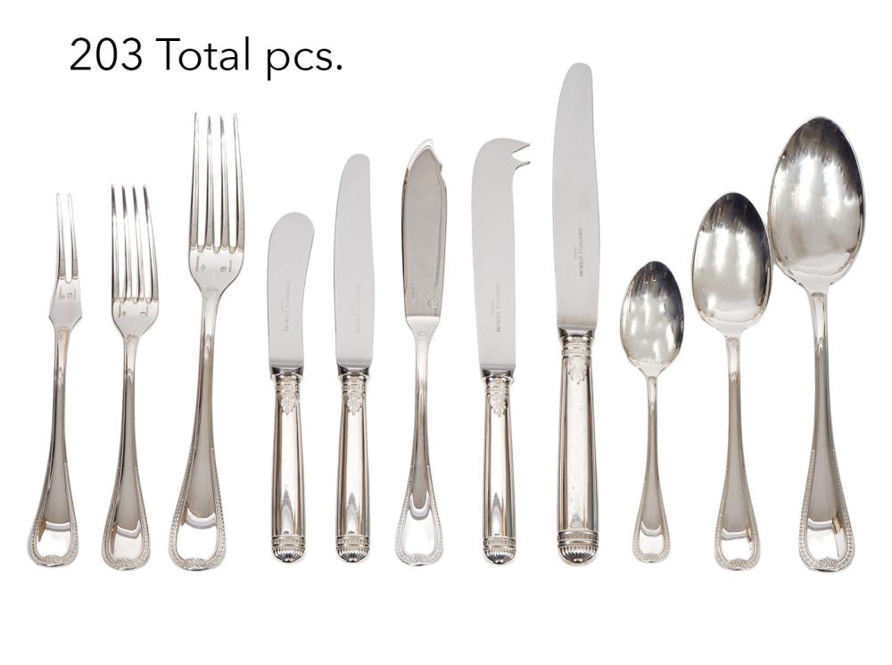 Appraisal: CHRISTOFLE MALMAISON STERLING FLATWARE PCS Christofle Malmaison sterling flatware made