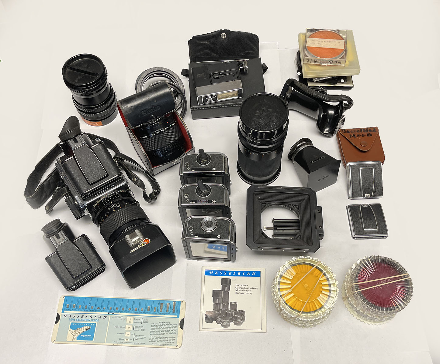 Appraisal: HASSELBLAD CAMERA FC ACCESSORIES Estate of Jon Silengo Photographer for