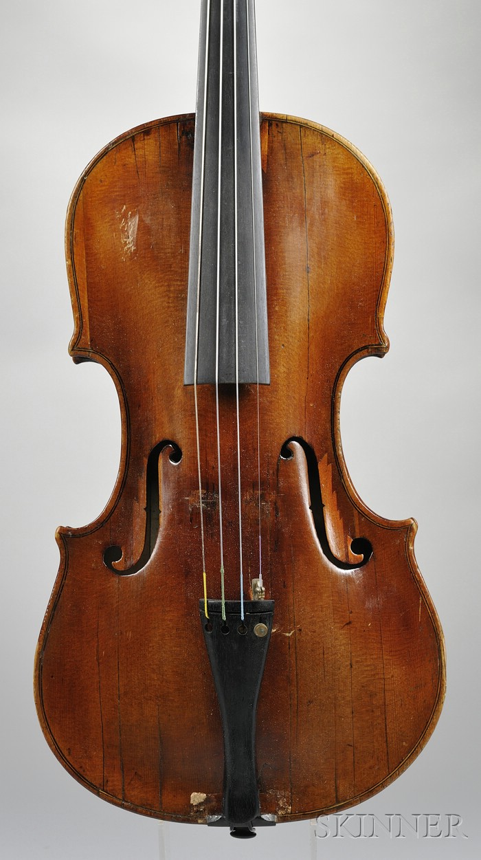 Appraisal: Tyrolean Violin c labeled FRIEDRICH WILHEM MEINEL length of back