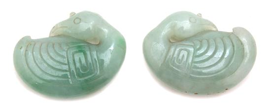 Appraisal: Sale Lot A Pair of Chinese Carved Jade Figures of