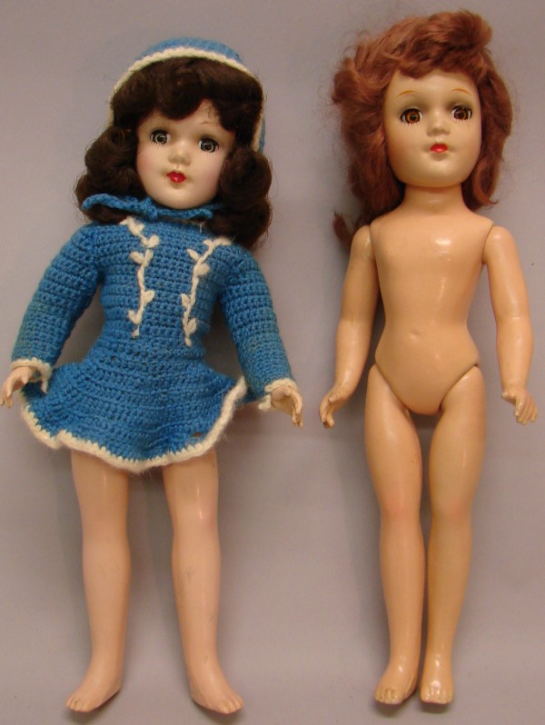 Appraisal: Pair of Mary Hoyer dolls HP - has dark brown