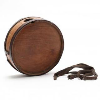 Appraisal: Classic Confederate Wooden Drum Canteen From North Carolina its various