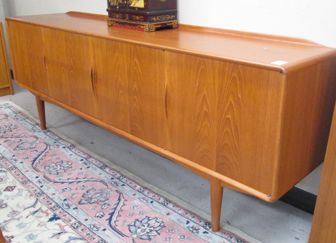 Appraisal: DANISH MODERN BUFFET long -door cabinet design of teak H